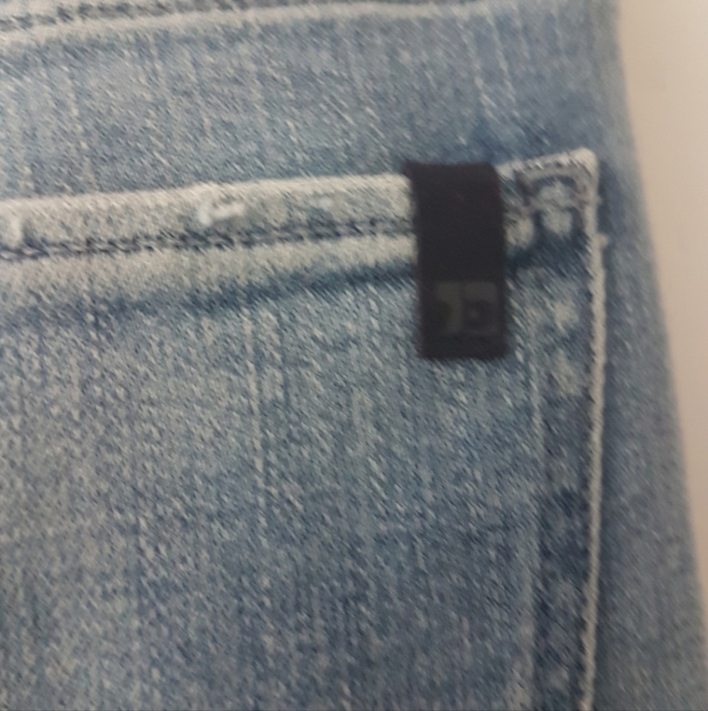Women's Blue Flared Jeans - Picture 6 of 12